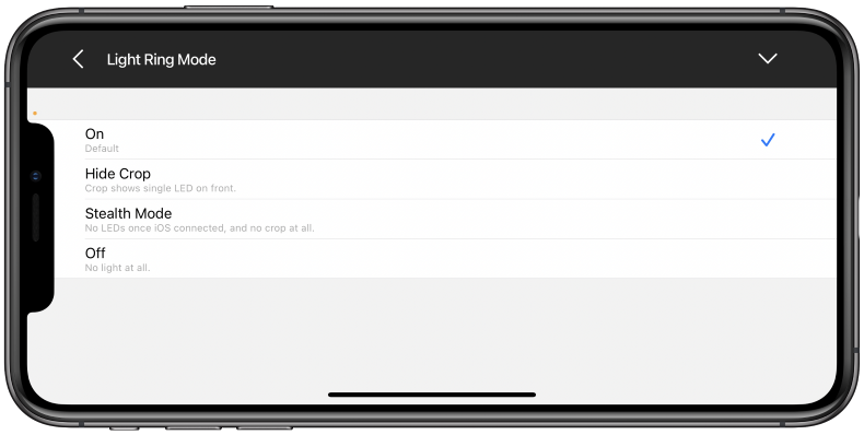 Mevo Plus Light Ring Modes
