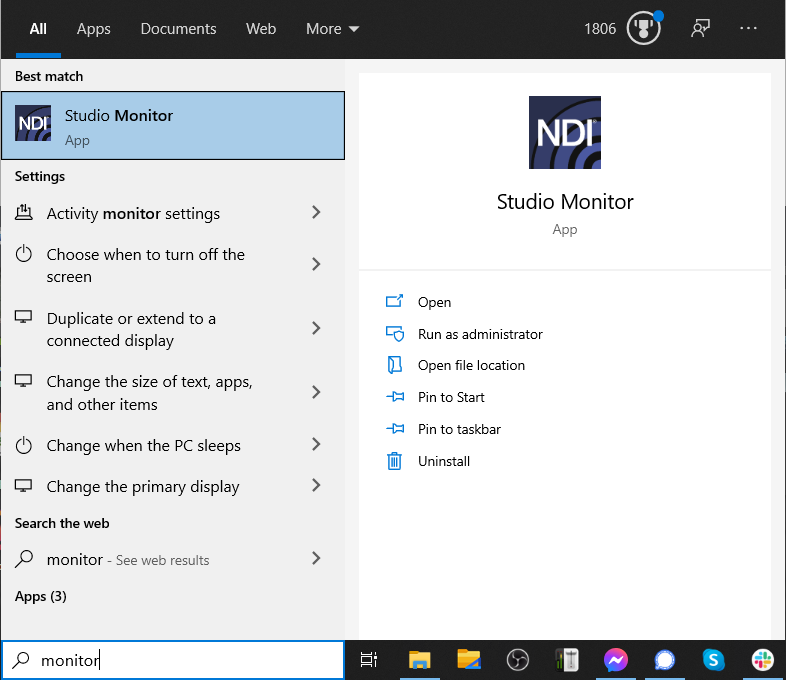 NDI Studio Monitor - Windows