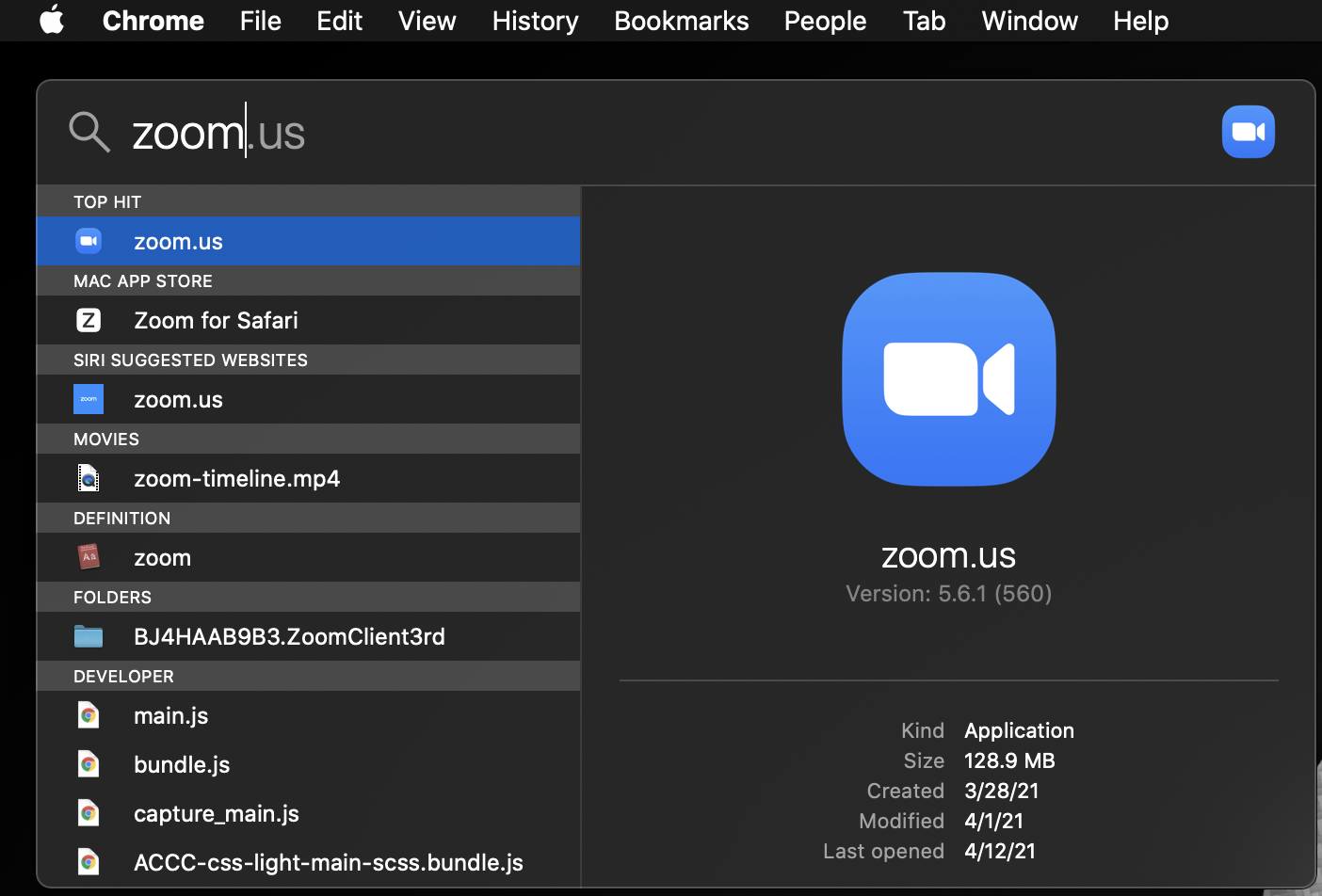 Zoom in Spotlight