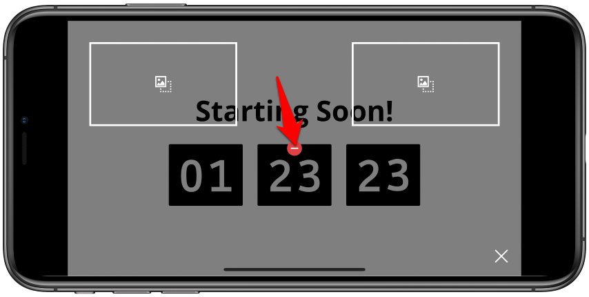 Switching countdown overlay layout.