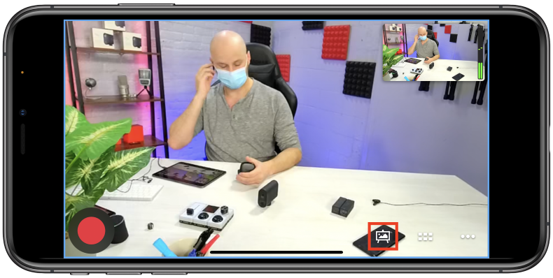 Graphics icon on live screen