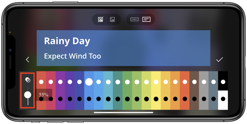 Choose background color and opacity