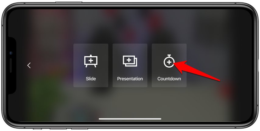 Selecting countdown graphic.