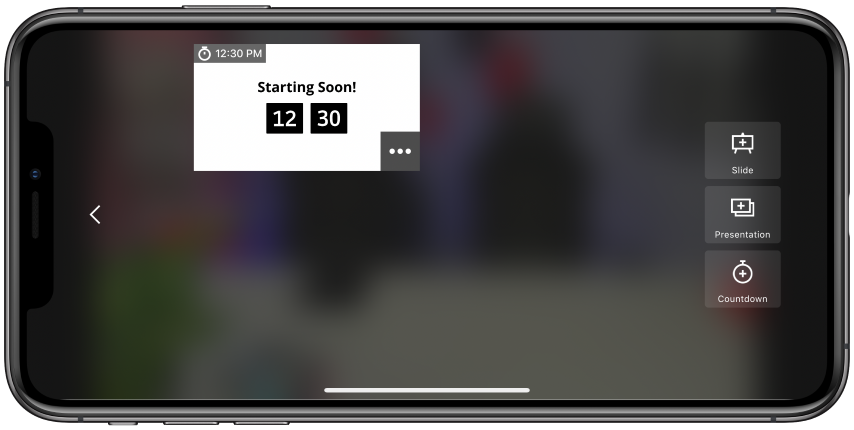 Countdown overlay list.