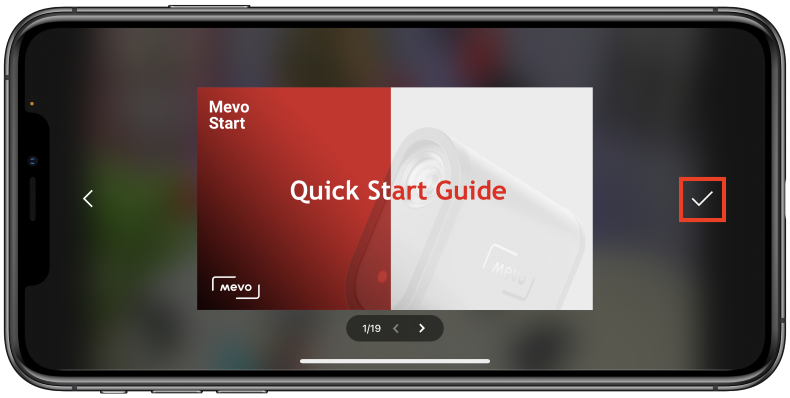 Confirm slideshow selection