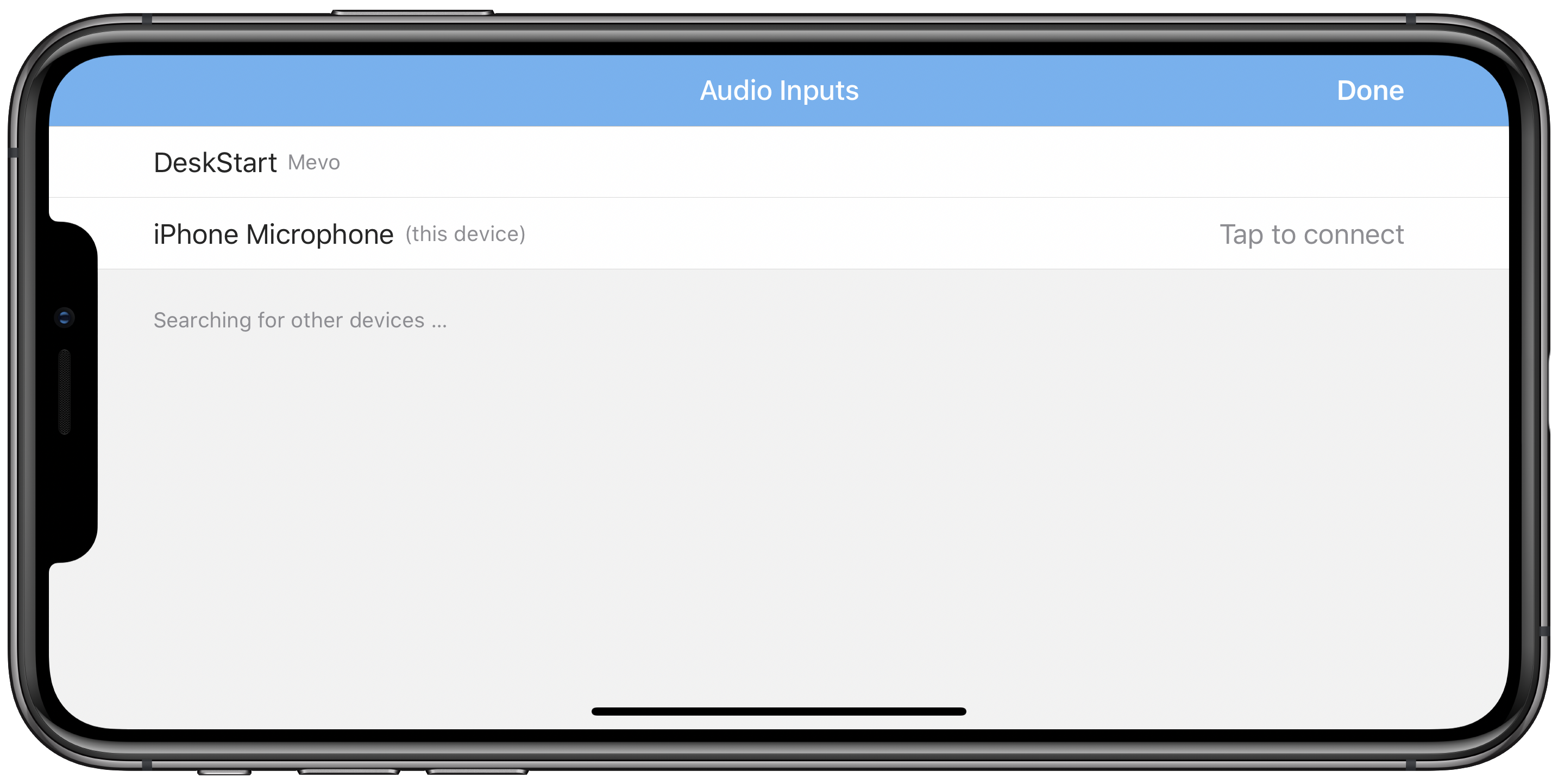 Input sources list