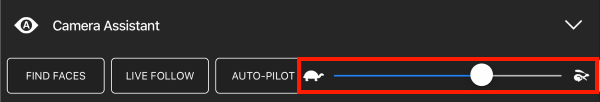Autopilot speed slider
