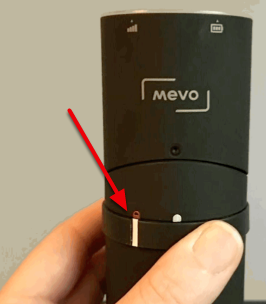 mevo app switch to lightning audio input