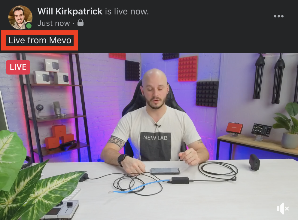 facebook live with mevo