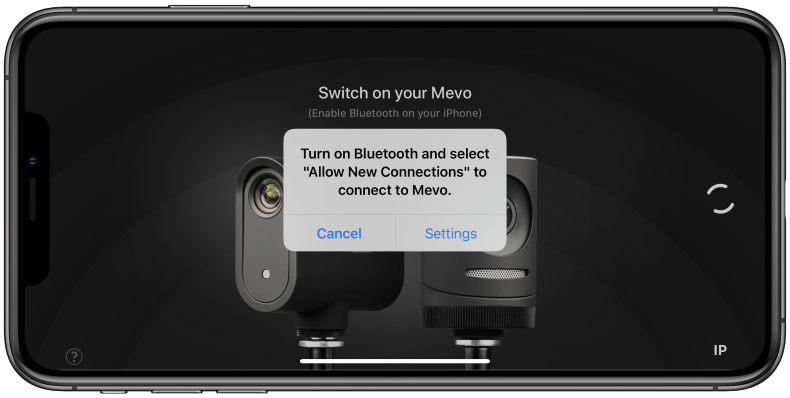 mevo app does not have permission