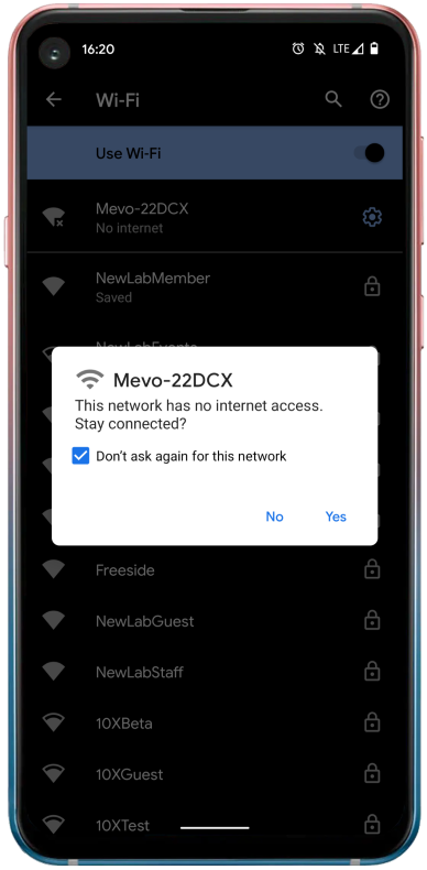 downloaded mevo app on android but it wont install