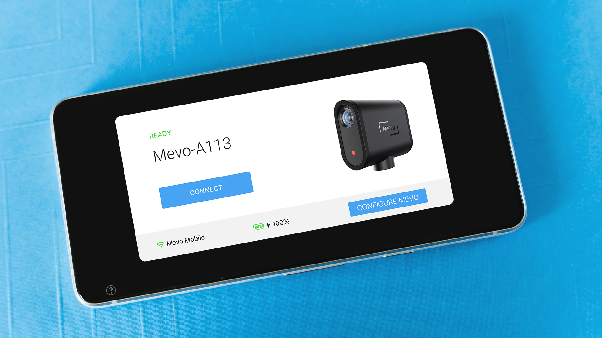 Connecting screen for Mevo Camera App