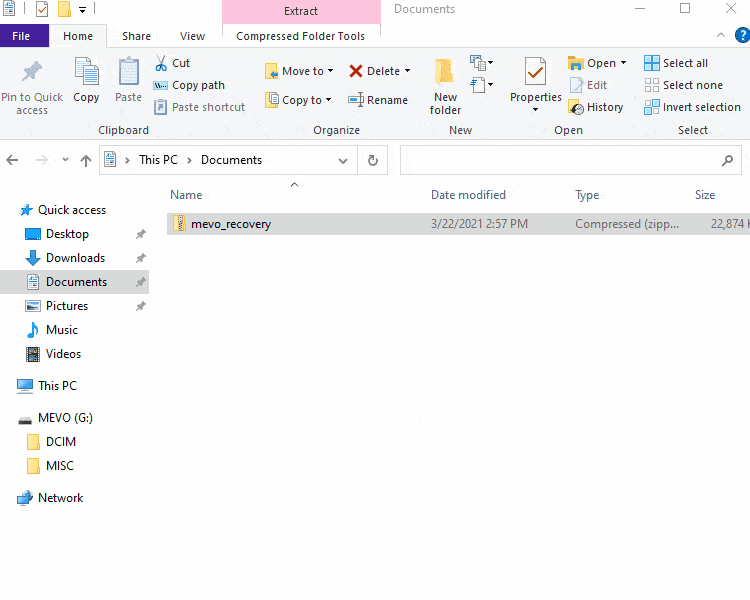 Extracting files and moving to SD card (PC)