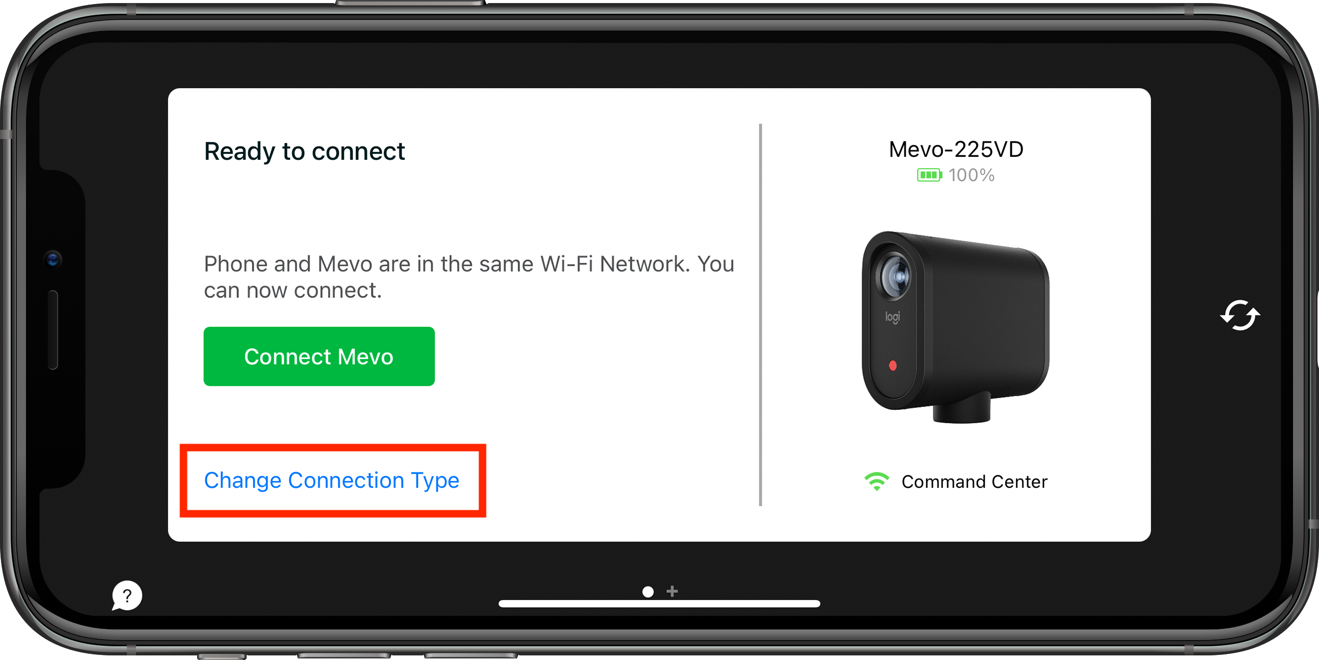 Change Connection Type button